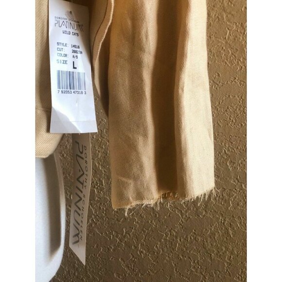 Platinum Dorothy Schoelen Womens Yellow Wild Cats Unfinished Jacket Size L - Picture 3 of 8